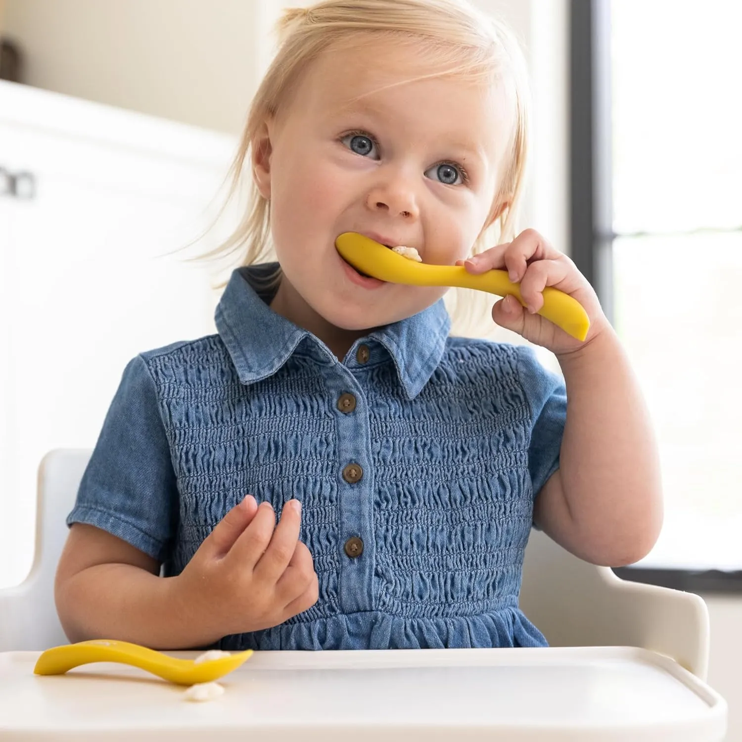 Bella Tunno Bowl and Spoon Baby Feeding Set Suction Bowl and Toddler Spoon, Baby Led Weaning Set with Non-Toxic, BPA Free Silicone