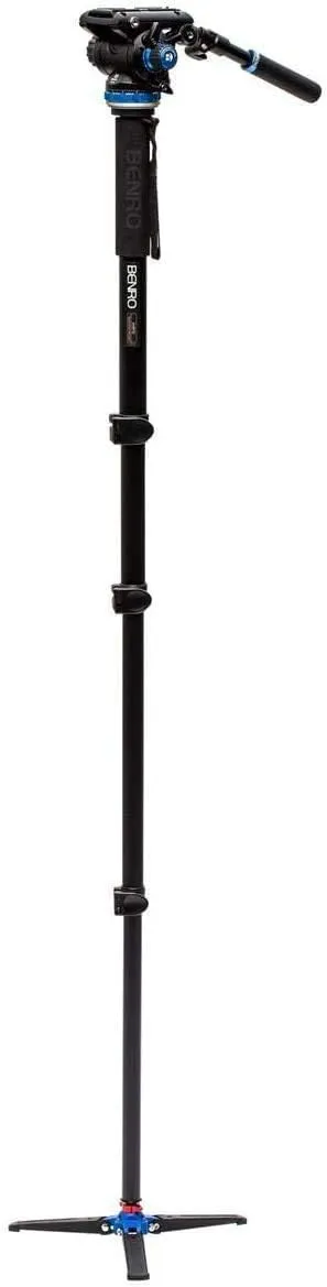 Benro A48FD Classic Aluminum Monopod with Flip Locks, 3-Leg Base, and S6PRO Video Head