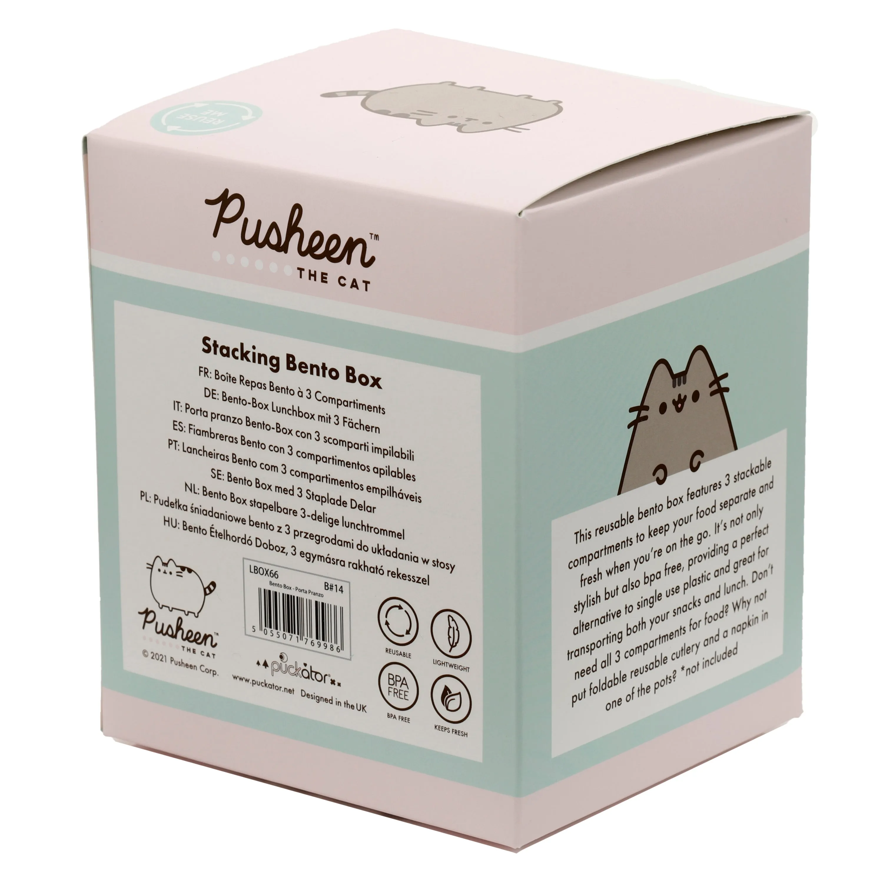 Bento Round Stacked Lunch Box - Pusheen the Cat