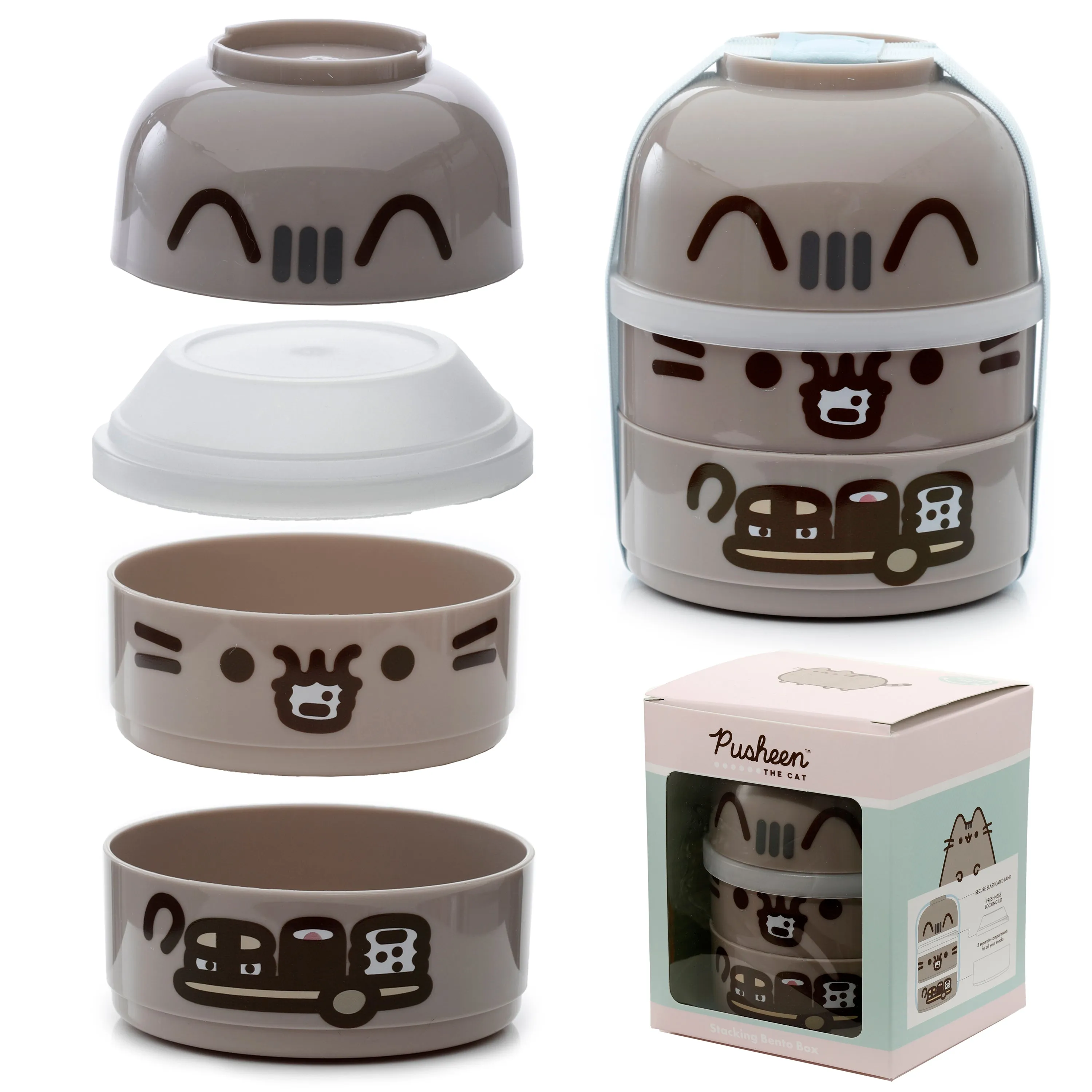 Bento Round Stacked Lunch Box - Pusheen the Cat