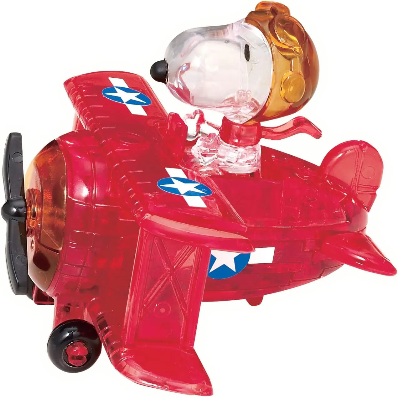 BePuzzled, Peanuts Snoopy Flying Ace Original 3D Crystal Puzzle, Perfect for Puzzlers Ages 12 and Up, Challenging to Complete and Beautiful to Display, Collect Them All