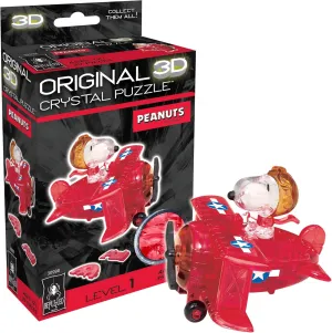 BePuzzled, Peanuts Snoopy Flying Ace Original 3D Crystal Puzzle, Perfect for Puzzlers Ages 12 and Up, Challenging to Complete and Beautiful to Display, Collect Them All