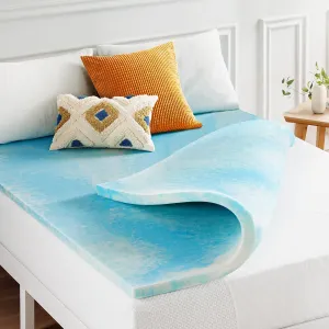 Best Price Mattress 2 Inch Swirl Gel AeroBreeze Cooling Air Flow Memory Foam Mattress Topper, Full