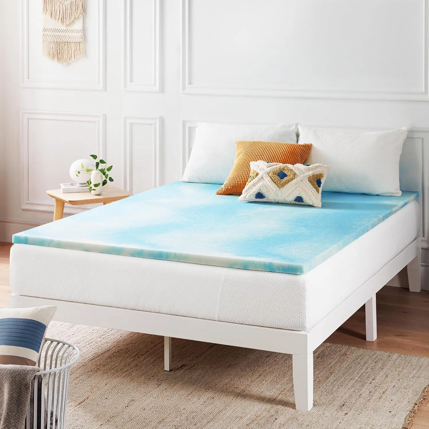 Best Price Mattress 2 Inch Swirl Gel AeroBreeze Cooling Air Flow Memory Foam Mattress Topper, Full