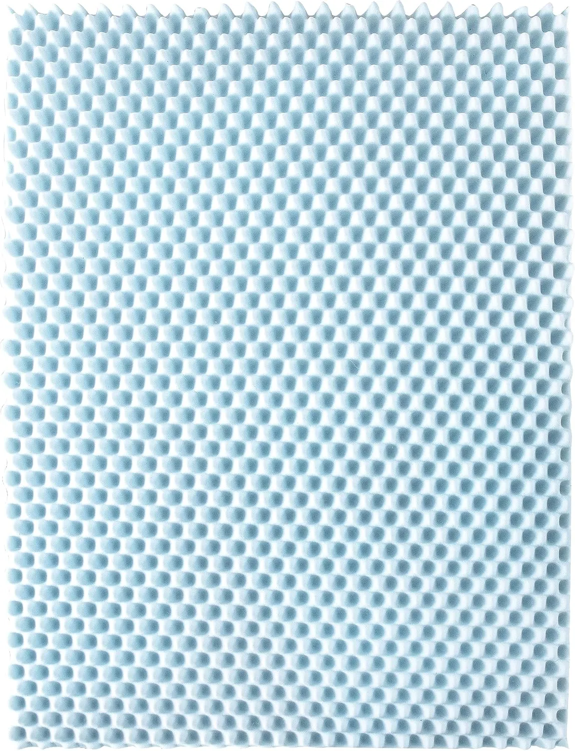 Best Price Mattress 4 Inch Egg Crate Memory Foam Mattress Topper with Cooling Gel Infusion, CertiPUR-US Certified, King, Light Blue