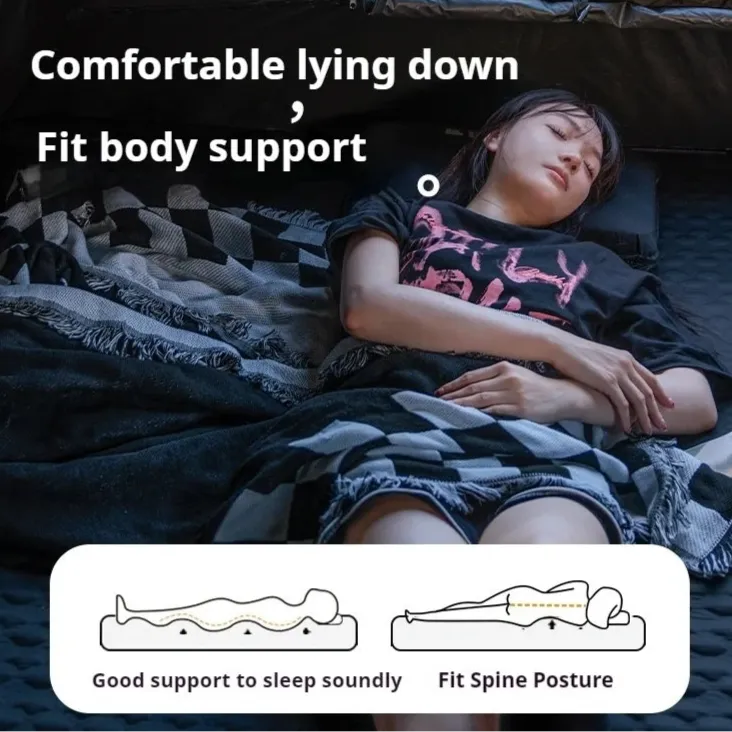 BLACKDOG Inflatable Mattress – Ultralight Self-Inflating Air Bed for 2-Person Camping