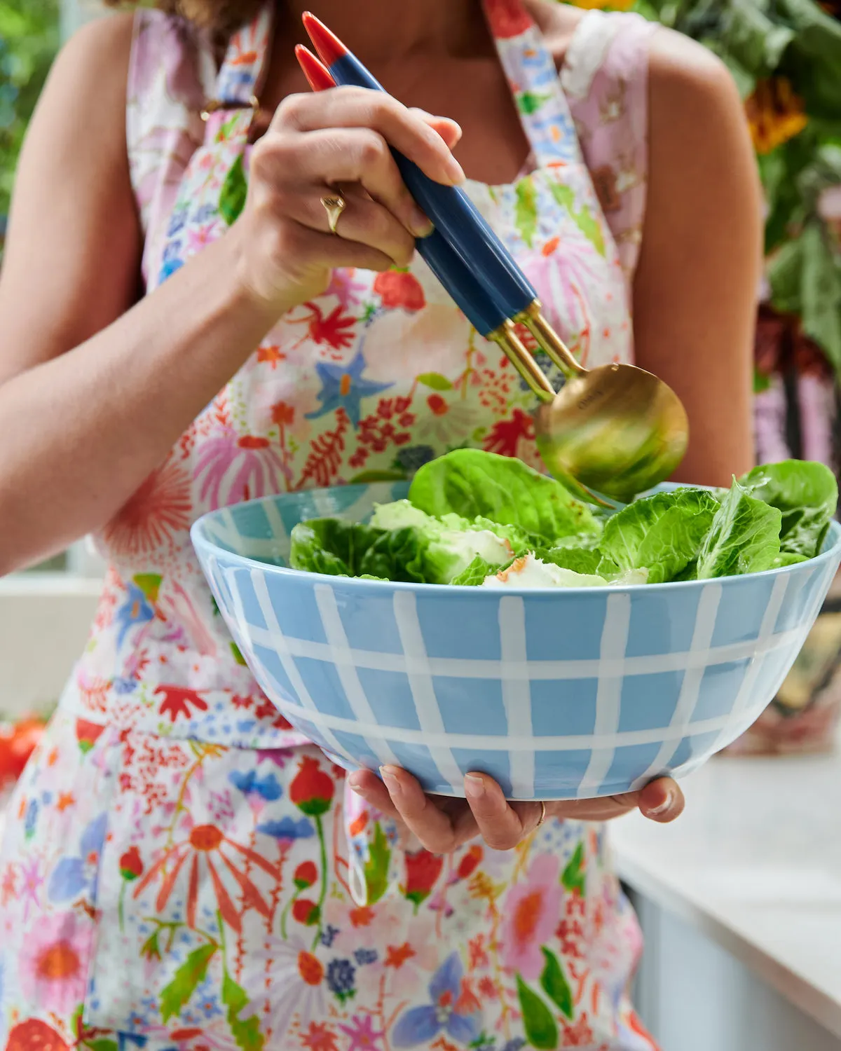 Blue Bird Tartan Salad Bowl - Kip&Co