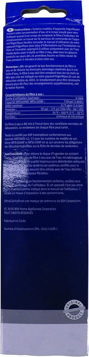 Bosch 11034152 UltraClarity Water Filter Cartridge
