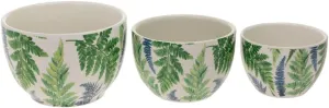 Boston International Ceramic Bowls Nesting Prep Serving Bowl Set, 3 Sizes, Arwea