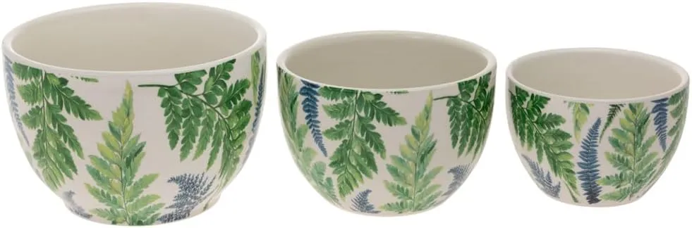 Boston International Ceramic Bowls Nesting Prep Serving Bowl Set, 3 Sizes, Arwea