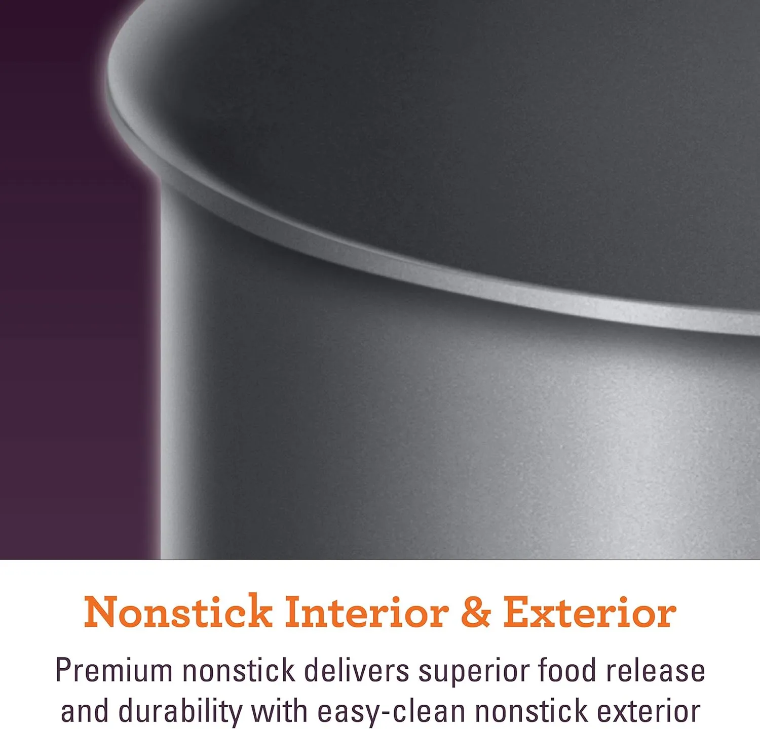 Breville - 84478 Breville Thermal Pro Hard Anodized Nonstick Sauce Pan/Saucepan with Lid, 2 Quart, Gray
