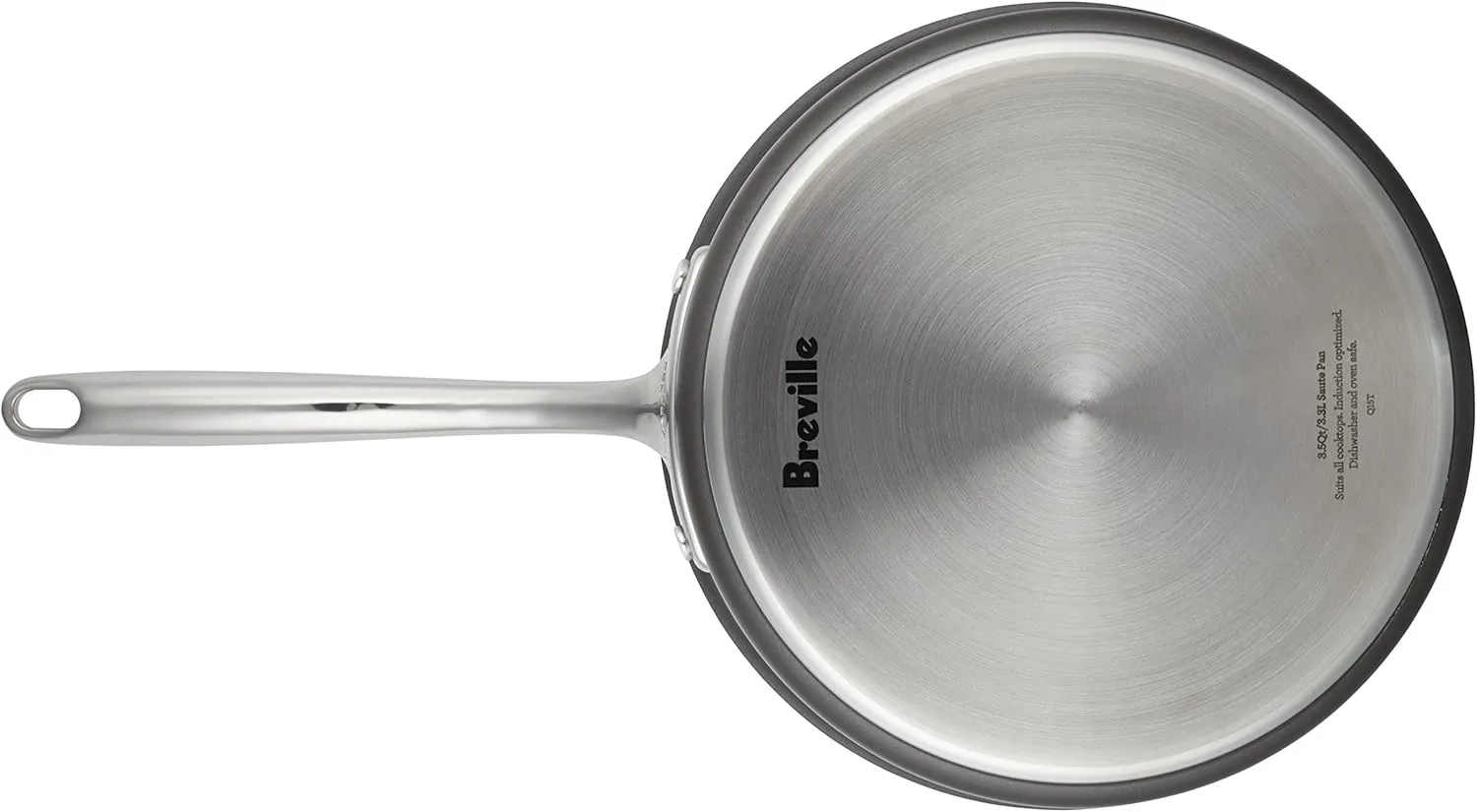 Breville - 84478 Breville Thermal Pro Hard Anodized Nonstick Sauce Pan/Saucepan with Lid, 2 Quart, Gray