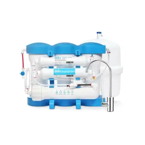 Brio Pure AquaCalcium 6-Stage Reverse Osmosis Undersink Water Filtration System, Remineralization, 75 GPD, WQA Gold Seal Certified for NSF 58, 372, & CSA Standards, Faucet Included