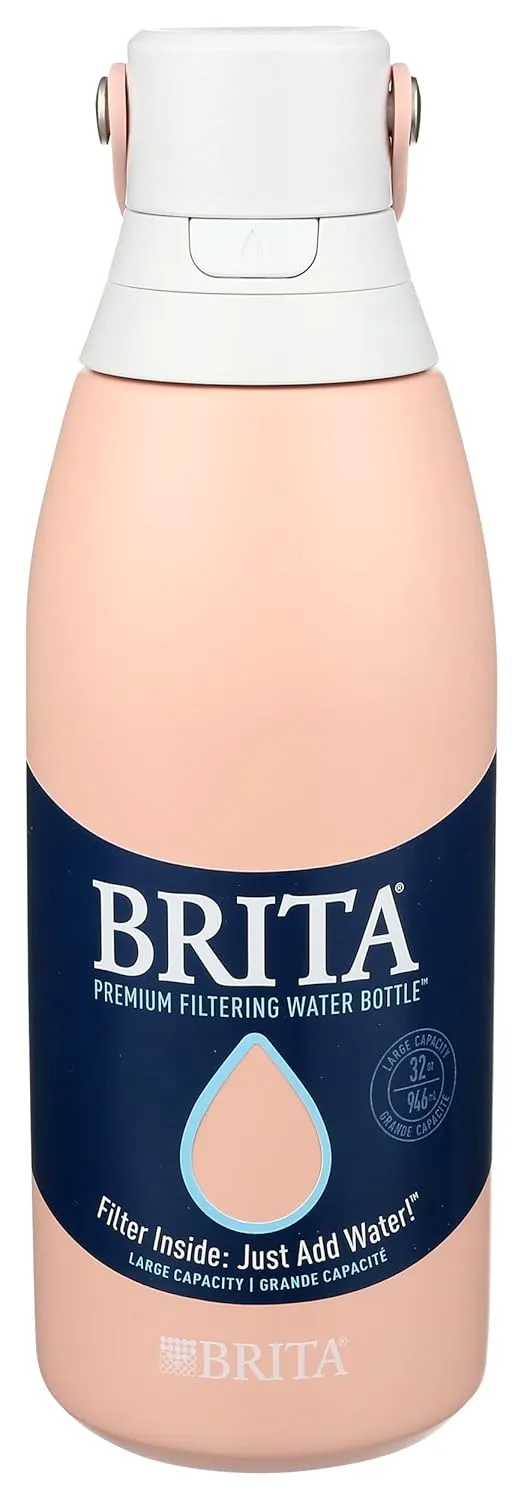BRITA Brita Stainless Steel Water Bottle with Filter Rose 32oz, 1 EA