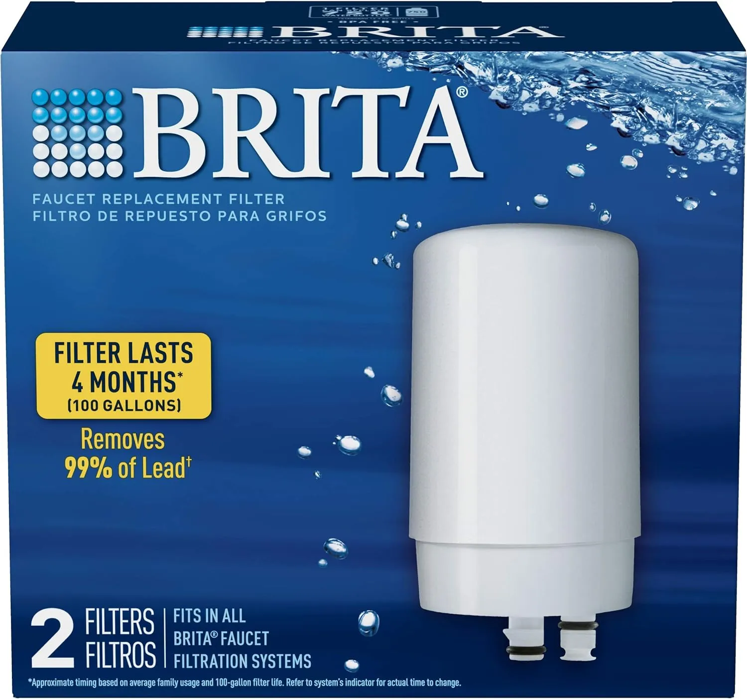 Brita On Tap Filtration system Replacement Filter, White