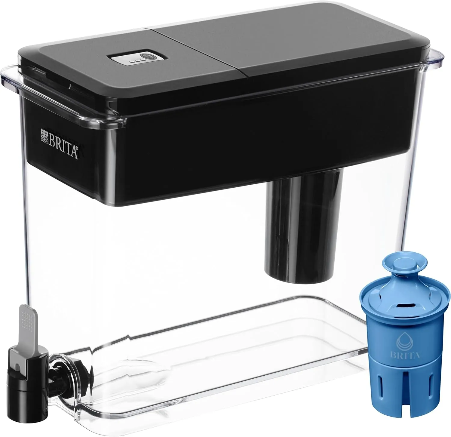 Brita Water Dispenser, UltraMax Elite Filter, Removes 99% of Lead, Includes 1 Filter, 27-Cup Capacity, Black