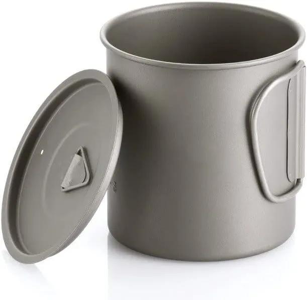 BTTSTRA Outdoor Portable Titanium Cup Collapsible Syrah Bowl Portable Tableware(450ml)