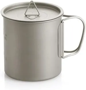 BTTSTRA Outdoor Portable Titanium Cup Collapsible Syrah Bowl Portable Tableware(450ml)