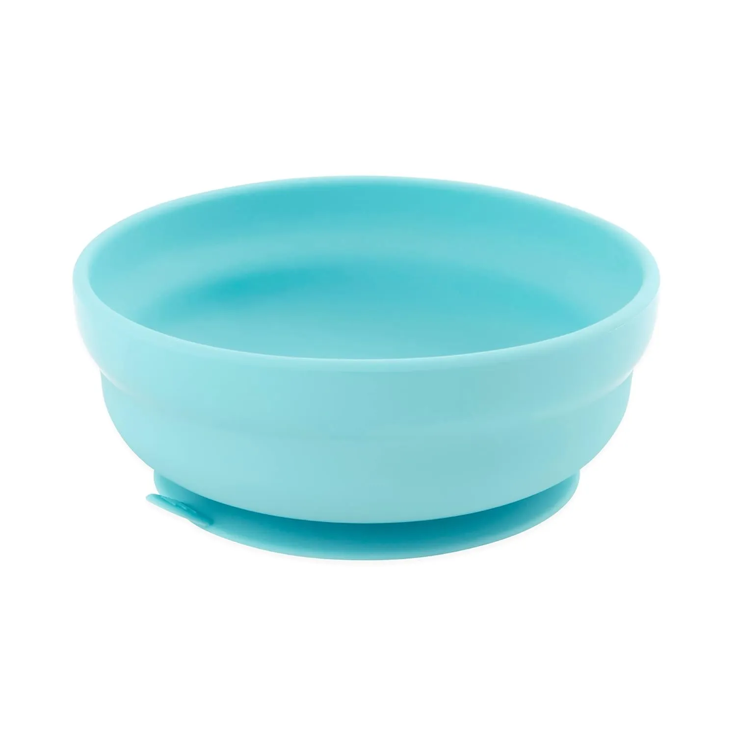 Bumkins Baby Bowl, Silicone Suction, for Babies, Toddlers and Kids, Baby Led Weaning, Feeding Essentials, Platinum Silicone, Non Skid Sticky Bottom, Supplies for Children Ages 6 Months Up, Blue