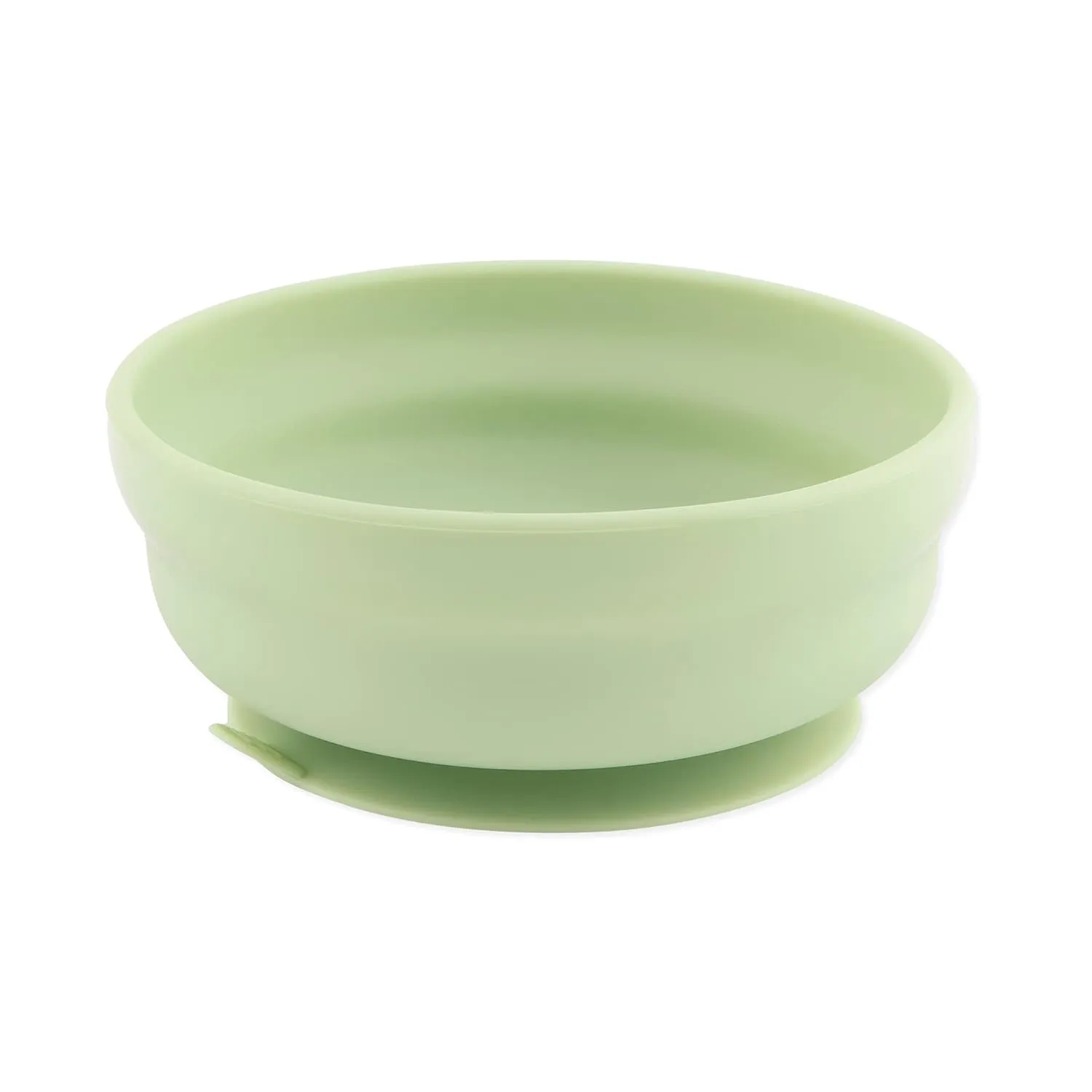 Bumkins Baby Bowl, Silicone Suction, for Babies, Toddlers and Kids, Baby Led Weaning, Feeding Essentials, Platinum Silicone, Non Skid Sticky Bottom, Supplies for Children Ages 6 Months Up, Sage