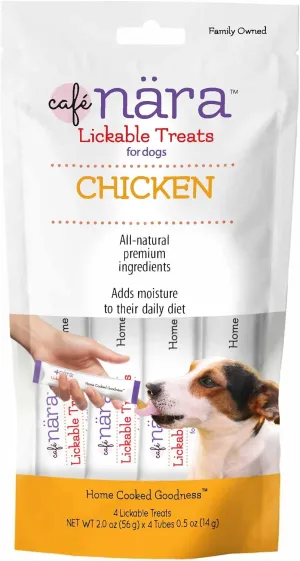 Café Nara Chicken Flavored Lickable Treats for Dogs - Pack of 12