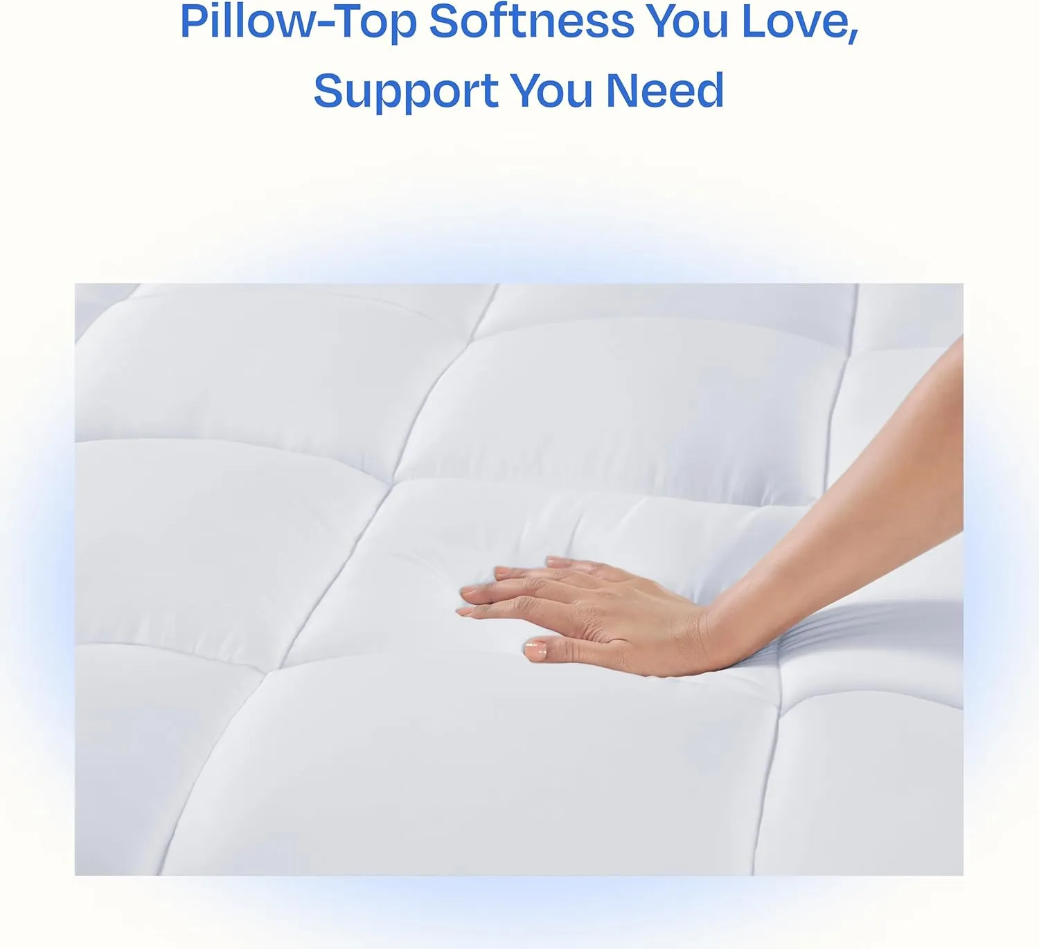 California Design Den Twin XL Mattress Topper, Thick Cooling Pillow Top Mattress Topper Twin XL for Restful Sleep, 900 GSM Fill, Breathable & Gentle on Skin