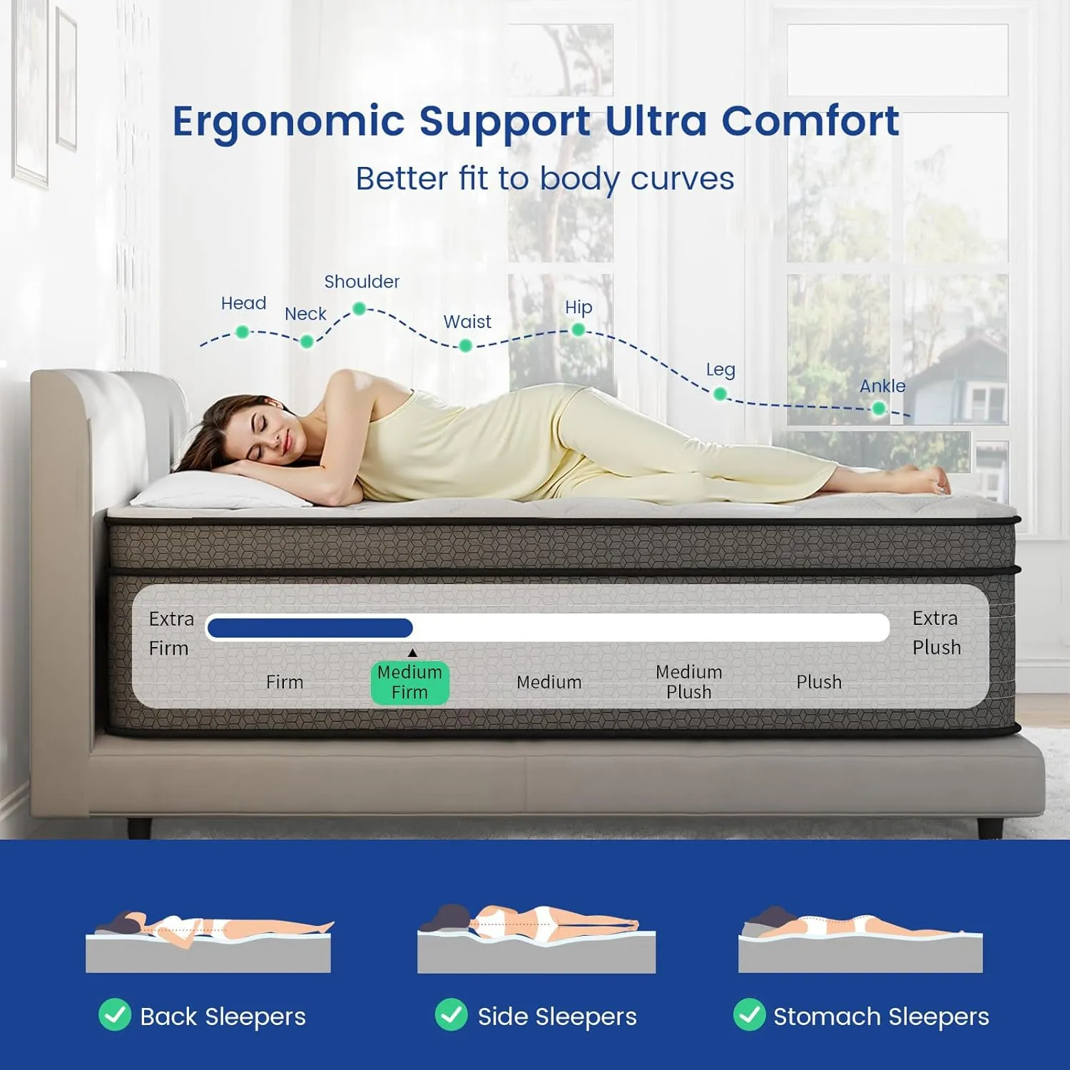 California King Mattress, 12 Inch Hybrid Cal King Bed Mattress in a Box, Medium Firm, Gel Memory Foam and Individual Pocket Spring for Pressure Relief, Edge Support, CertiPUR-US