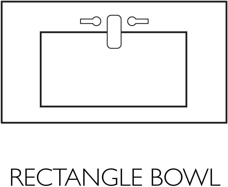 Camilla 25 in. Cultured Marble Centerset Mount Rectangle Singe Bowl Vanity Top with Integrated Backsplash, Solid White – Design House, 557629-WHT
