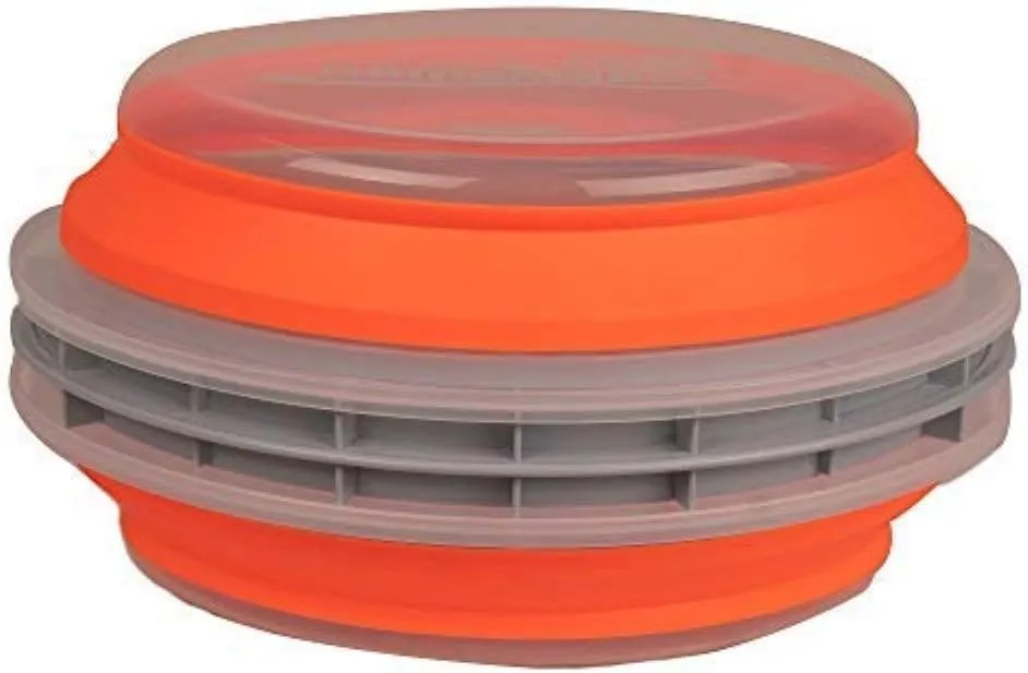CanCooker Batter Bowl XL: Collapsible, Mess-Free, Dishwasher and Microwave Safe, Chemical-Free in Vibrant Orange