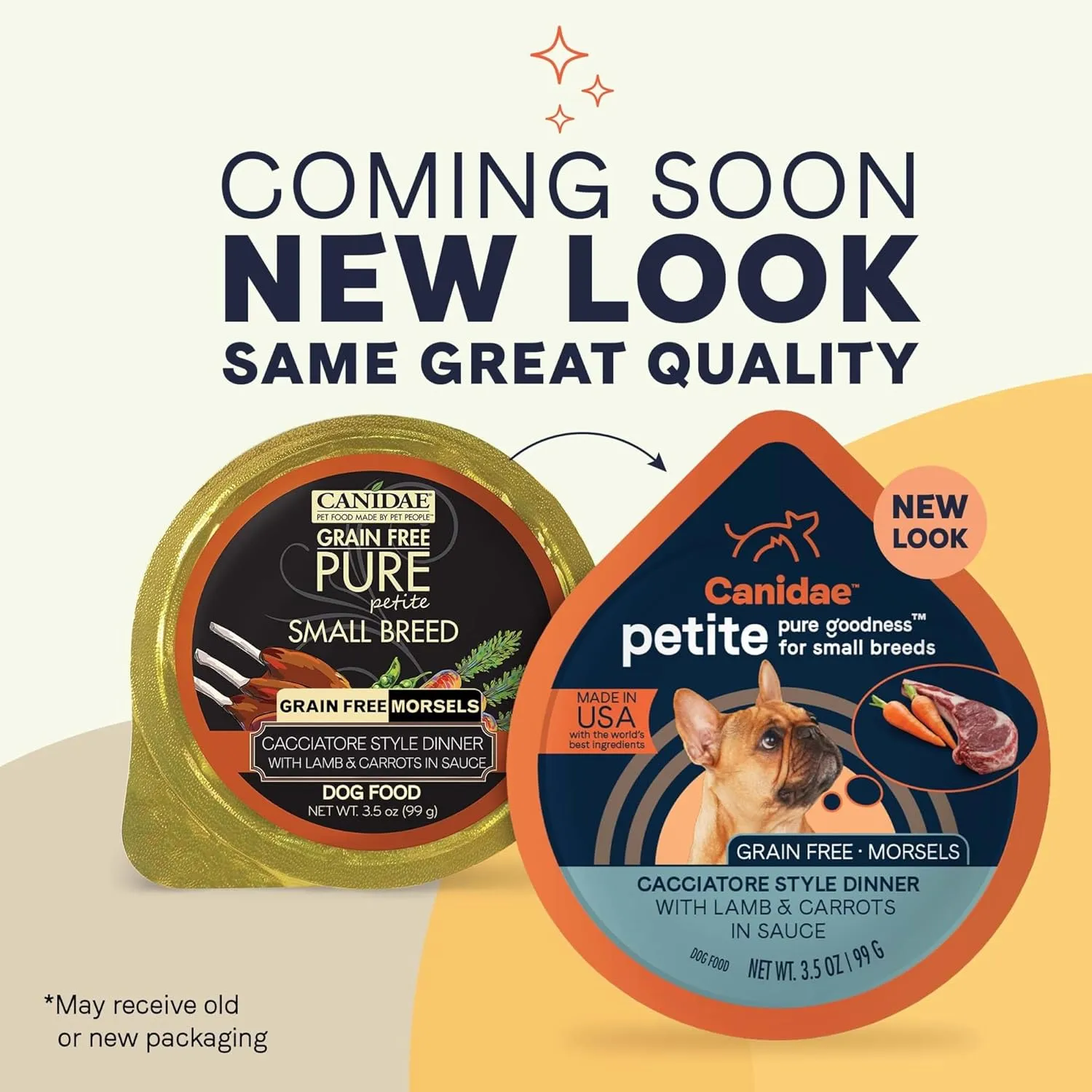 Canidae PURE Petite Limited Ingredient Premium Small Breed Wet Dog Food, Lamb and Carrot Morsels in Sauce, 3.5 Ounce (Pack of 12), Grain Free