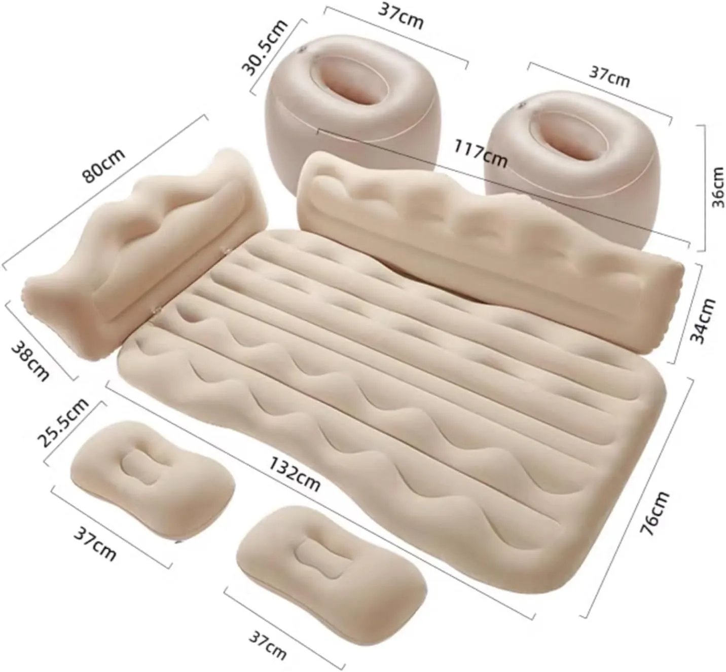 Car Air Mattress for BMW iX1 2023 2024 Thickened Durable Car Camping Air Mattress Bed with Air Pump Inflatable Sleeping Mat,D