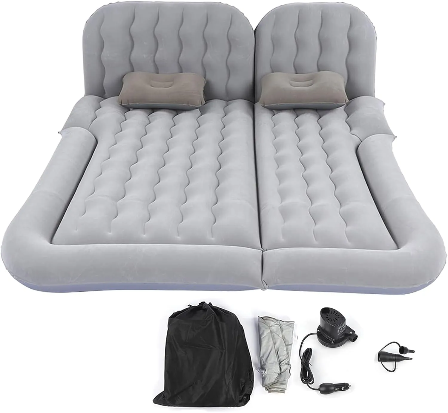 Car Air Mattress for Jeep Grand Wagoneer (WS) 2021 2022 2023 2024 2025, Car Mattress Inflatable Bed Portable Foldable with Pillow Camping Travel Car Accessories,Grey