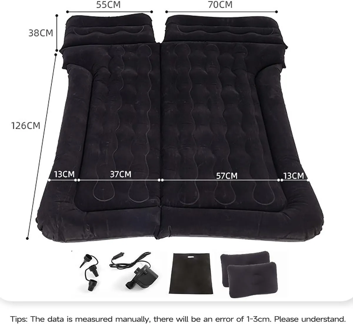 Car Air Mattress for Toyota RAV4 2019 2020 2021 2022 2023 2024 2025 Back Seat Inflatable Bed Camping Trunk Airbed Sleeping Bed Traveling Foldable Boot Mattress Outdoor,Black01-B