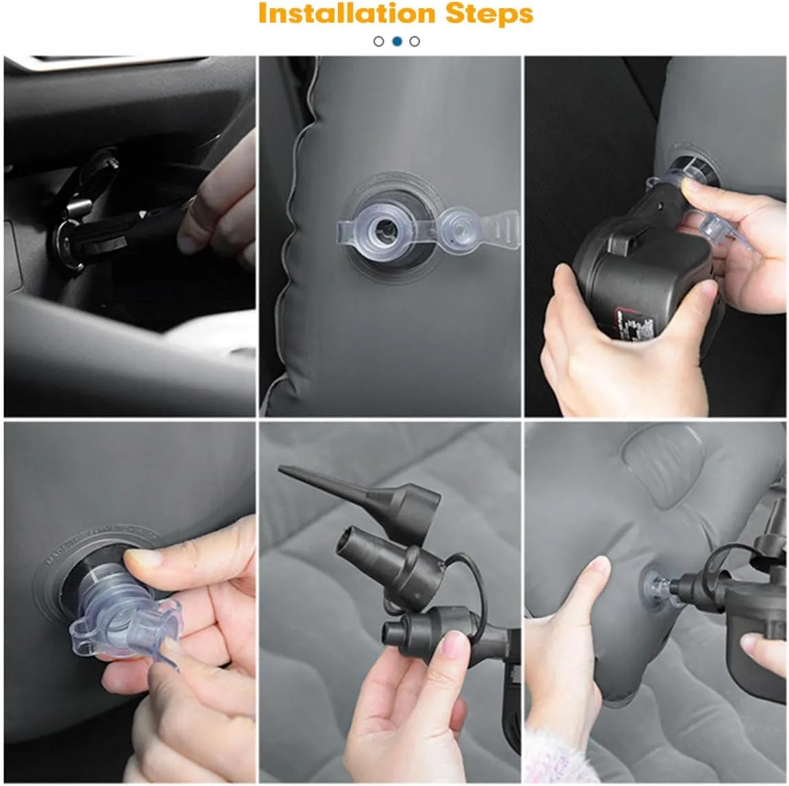 Car Air Mattress for Toyota RAV4 2019 2020 2021 2022 2023 2024 2025 Back Seat Inflatable Bed Camping Trunk Airbed Sleeping Bed Traveling Foldable Boot Mattress Outdoor,Black01-B
