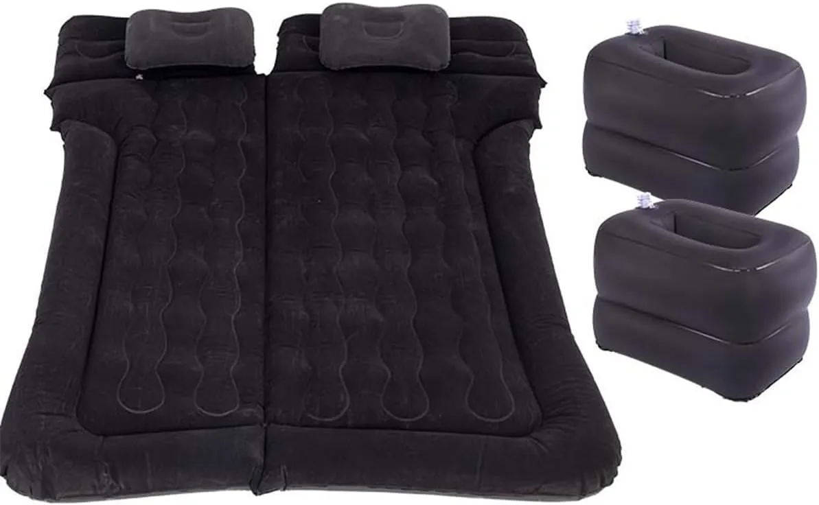 Car Air Mattress for Toyota RAV4 2019 2020 2021 2022 2023 2024 2025 Back Seat Inflatable Bed Camping Trunk Airbed Sleeping Bed Traveling Foldable Boot Mattress Outdoor,Black01-B