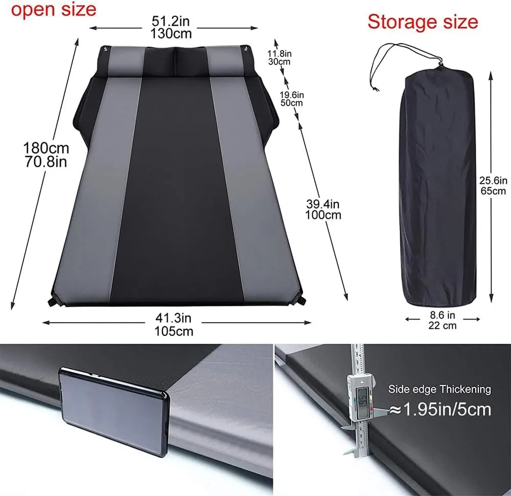 Car Automatic Inflatable Bed for Land Rover Evoque Cabriolet 2016 2017 2018 2019 2020 2021 2022 2023 2024, Portable Movable Thickened Trunk Sleeping Bed Outdoor Camping Hiking Air Mattress