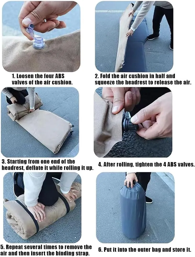 Car Inflatable Air Mattress for Volvo V60 2020 2021 2022 2023 2024 Portable Boot Air Mattress Cushion Outdoor Travel Camping Sleeping Gear Accessories,Brown