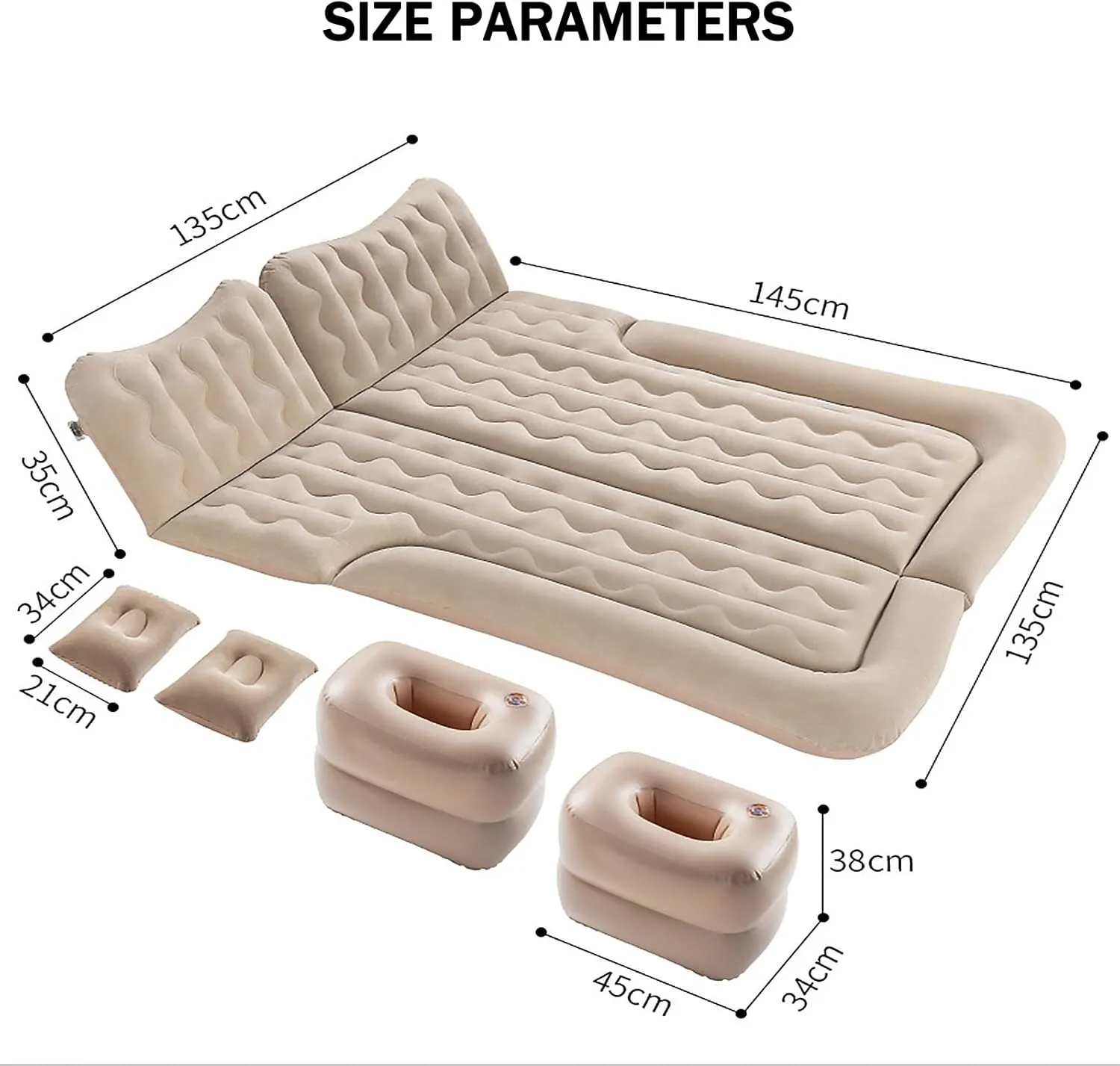 Car Inflatable Mattress for Chevrolet Statesman Veritas Rezzo Equinox G2X Trailblazer Outdoor Travel Inflatable Air Mattress Comfort and Durability Car Sleeping Mattress