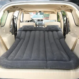 Car Inflatable Mattress for Nissan Titan 2017 2018 2019 2020 2021 Rear Trunk Air Cushion Camping Travel Folding Self Inflating Sleeping Pad Back Seat Air Mattresses,Black
