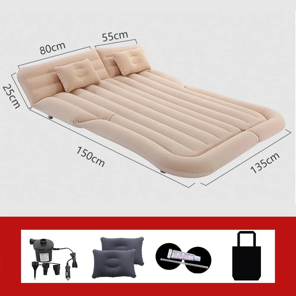 Car Inflatable Mattress for Nissan Titan 2017 2018 2019 2020 2021 Rear Trunk Air Cushion Camping Travel Folding Self Inflating Sleeping Pad Back Seat Air Mattresses,Black