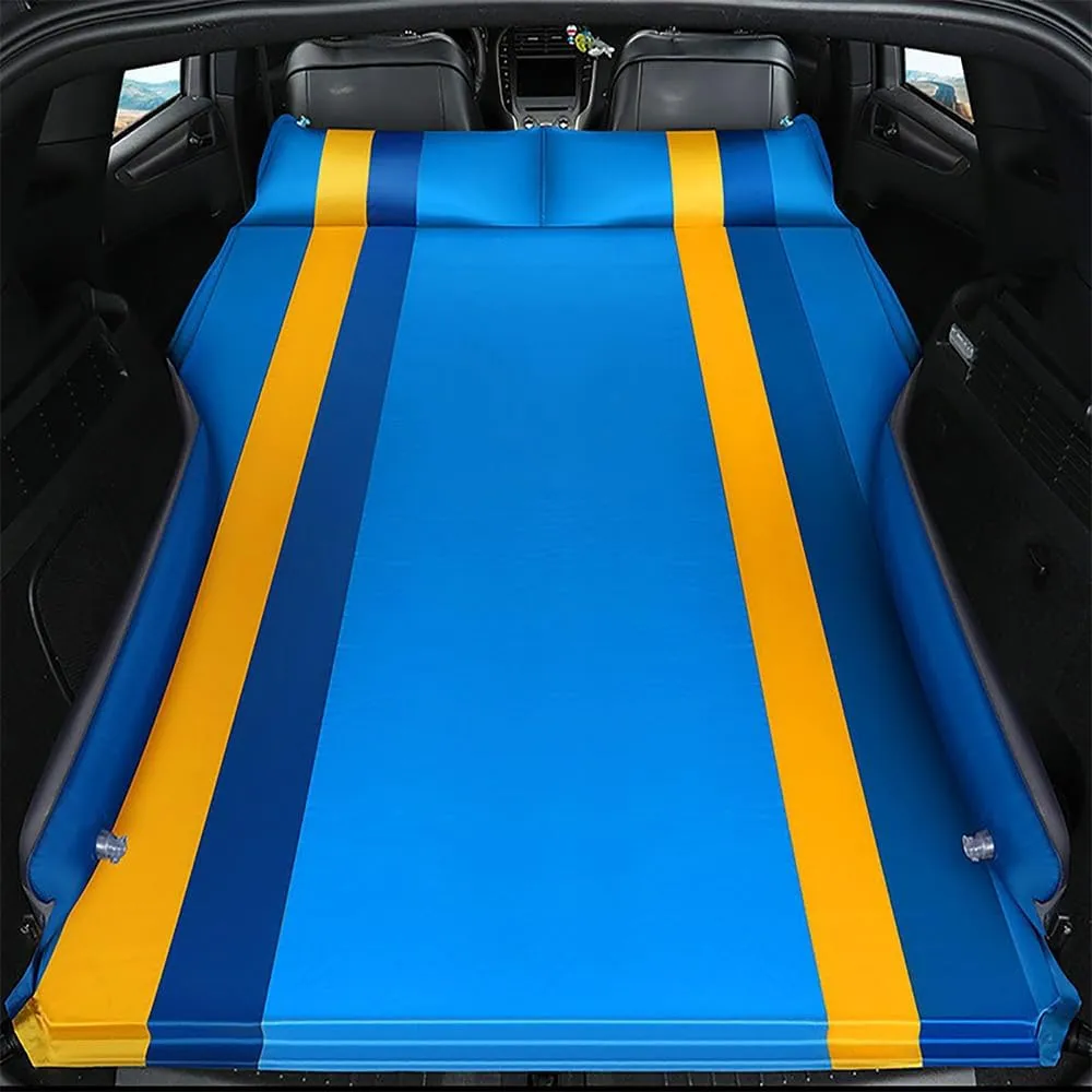 Car Inflatable Mattress for Smart 1990-2015 2016 2017 2018 2019 2020 2021 2022 2023 Self Inflating Sleeping Pad Thickened Air Bed Cushion Camping Travel Mattress Multifunctional,Blue-Yellow