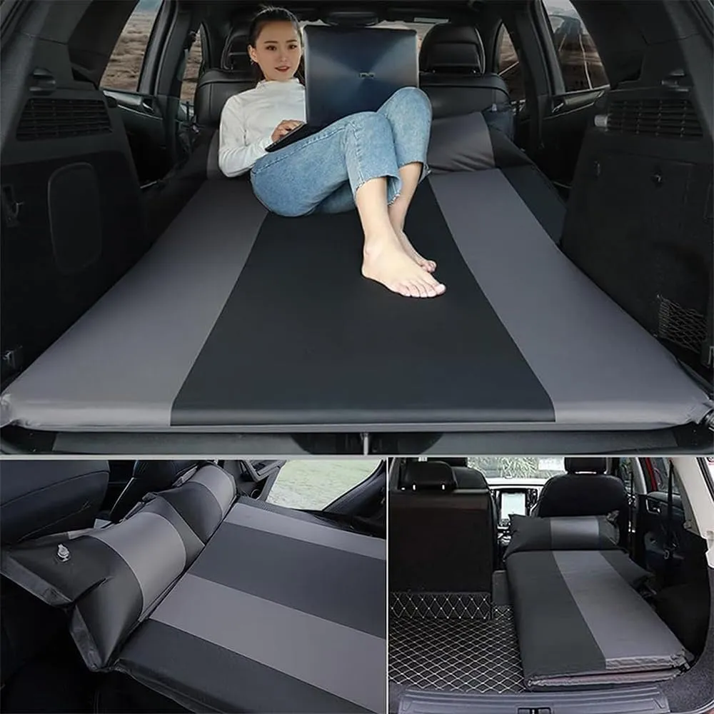 Car Inflatable Mattress for Smart 1990-2015 2016 2017 2018 2019 2020 2021 2022 2023 Self Inflating Sleeping Pad Thickened Air Bed Cushion Camping Travel Mattress Multifunctional,Blue-Yellow