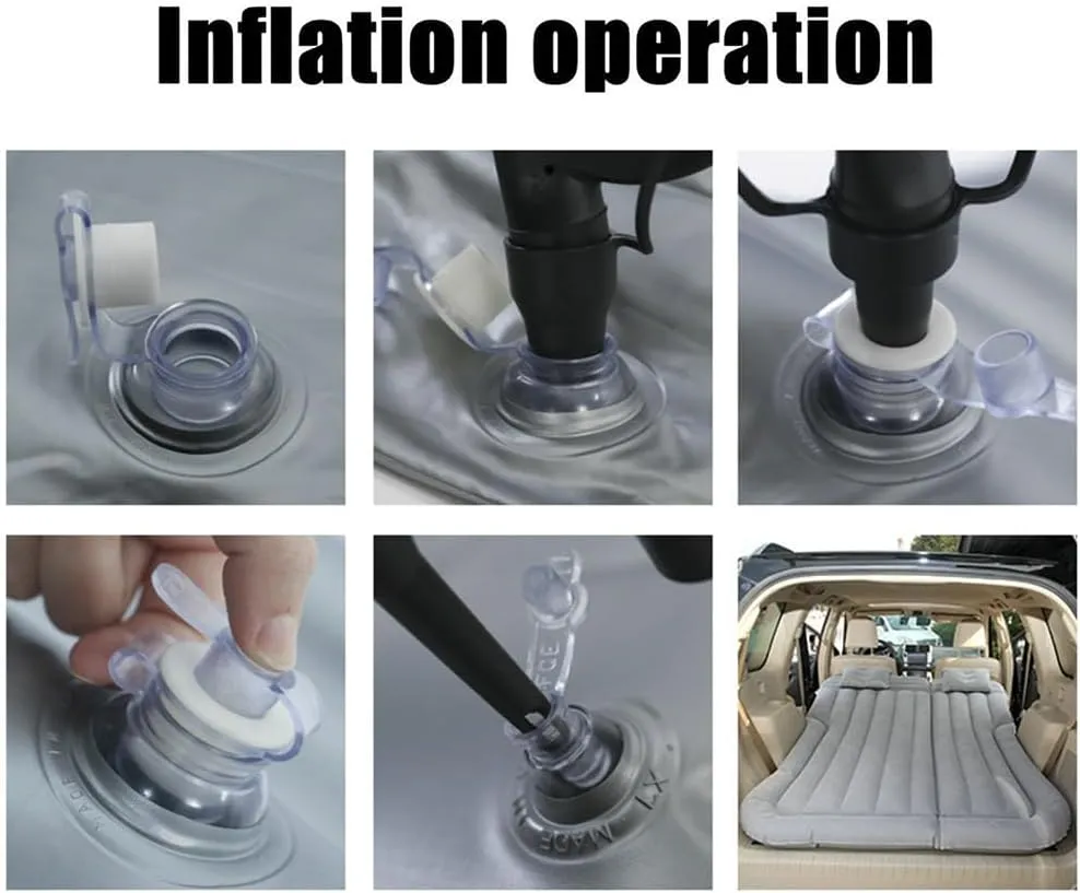 Car Inflatable Mattress for Toyota Prius/Prius  XW50 XW30/5.Gen 2003-2024 Rear Trunk Air Mattress Camping Folding Air Bed Cushion Back Seat Air Sleeping Mattresses,Grey01