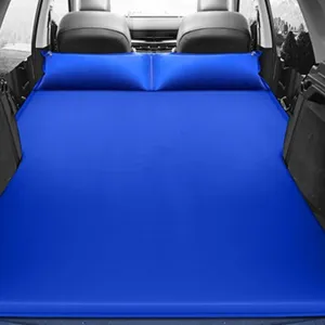Car Inflatable Mattress for Volkswagen ID.Buzz Bus 2022 Portable Flocking Air Mattress Camping Travel Mattress Auto Accessories,Blue