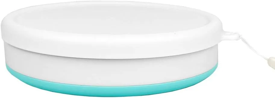 CARTINTS Collapsible Bowls With Lids Silicone Food Storage Containers Collapsible Camping Bowls Silicone Lunch Containers, Ideal for Travel and Camping, 32oz/950ml(Blue)