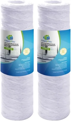 CFS – String Wound Spun Polypropylene Water Filter Cartridges Compatible with Instapure R-20 Models – Removes Bad Taste and Odor – Whole House Replacement Filter Cartridge – 5 Micron (2 Pack)