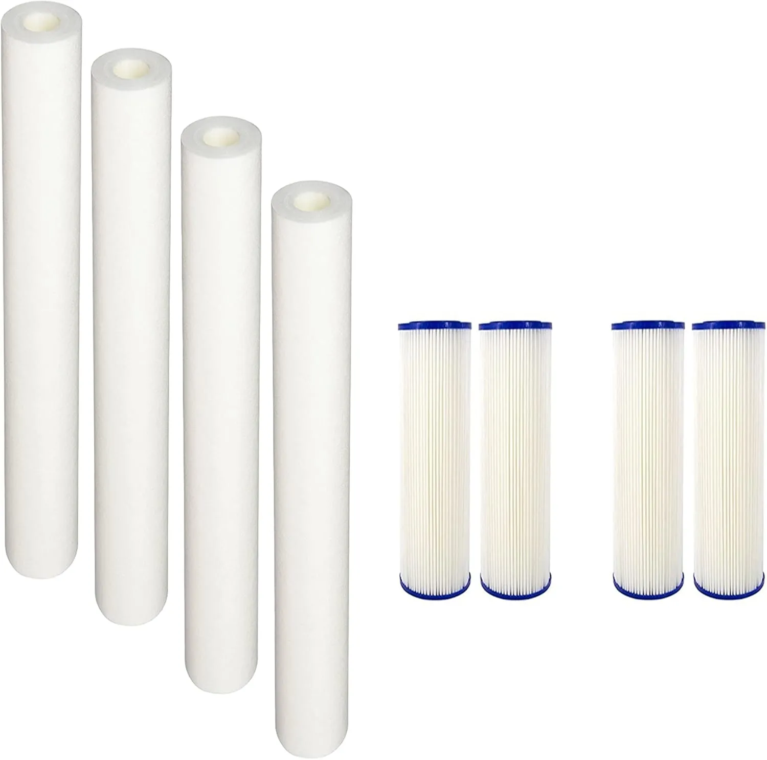 CFS – Whole House Water Filter Cartridges Compatible with EQ-304-20, EQ-PFC.35 Models – Removes Bad Taste and Odor – Replacement Filter Cartridge (4 Pack - Pre   Post Filter)