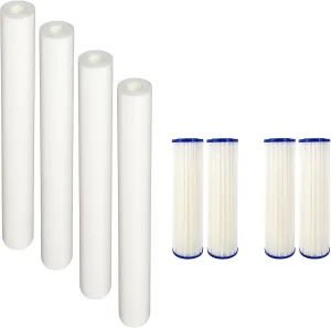 CFS – Whole House Water Filter Cartridges Compatible with EQ-304-20, EQ-PFC.35 Models – Removes Bad Taste and Odor – Replacement Filter Cartridge (4 Pack - Pre   Post Filter)