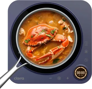 CIARRA CATIH1A-M Portable Induction Cooktop, Slim Single Electric Countertop Burner with Sensor Touch and Digital time, Blue