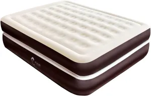 Ciays Air Mattress with Built-in Pump, Blow Up Mattress with Carrying Bag for Home and Camping, Flocked Top Inflatable Air Bed for Guests, Family